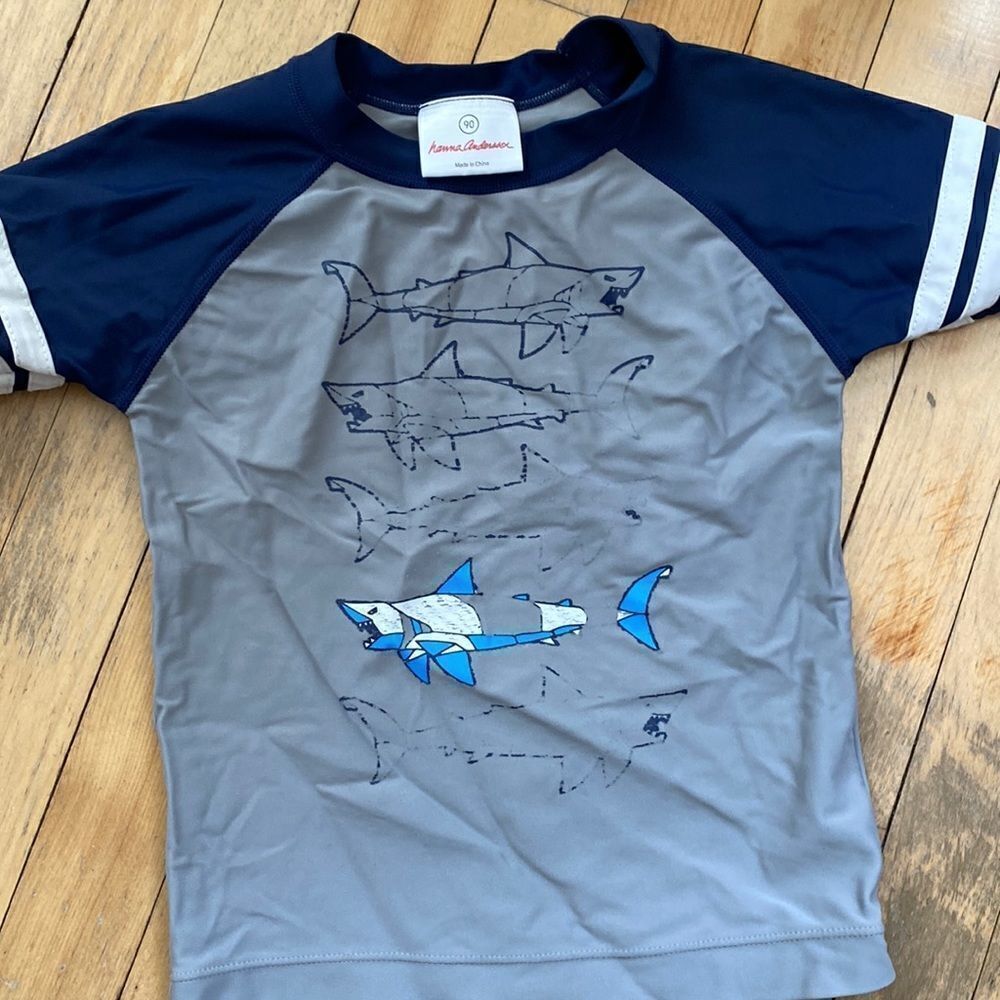 Hanna Andersson swim shirt, size 90 or 3. Rashguard.